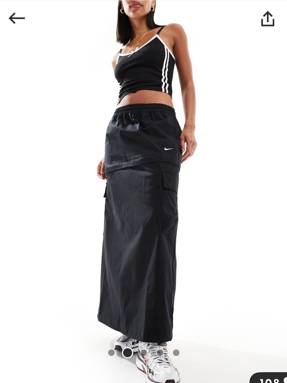 Nike Cargo Maxi Skirt with Side Pockets
